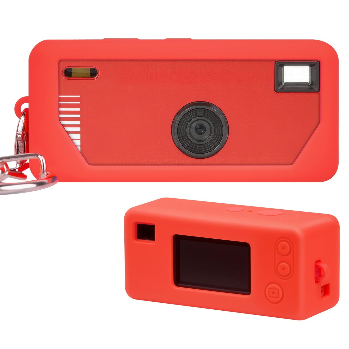 PAIYULE Silicone Case for Kodak CHARMERA Keychain Digital Camera Blind Box, Photo Mini Keychain Camera Sleeve with Precise Cutouts & Scratch Protection - Camera NOT Included (Transparent)