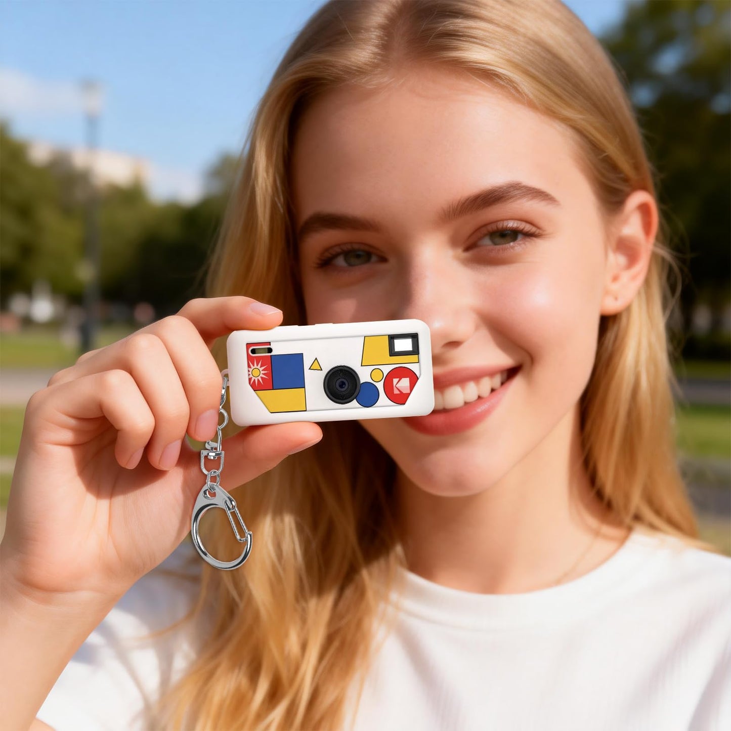 PAIYULE Silicone Case for Kodak CHARMERA Keychain Digital Camera Blind Box, Photo Mini Keychain Camera Sleeve with Precise Cutouts & Scratch Protection - Camera NOT Included (Transparent)