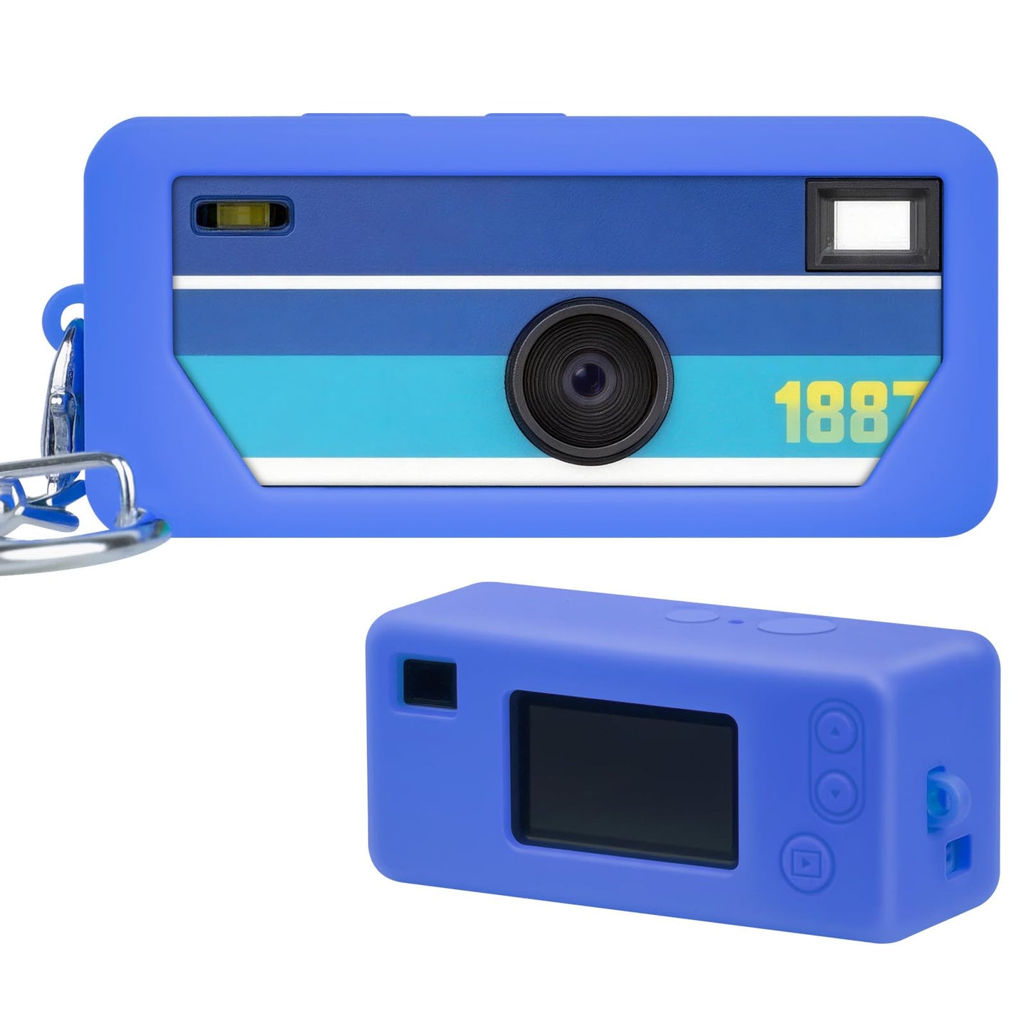 PAIYULE Silicone Case for Kodak CHARMERA Keychain Digital Camera Blind Box, Photo Mini Keychain Camera Sleeve with Precise Cutouts & Scratch Protection - Camera NOT Included (Transparent)