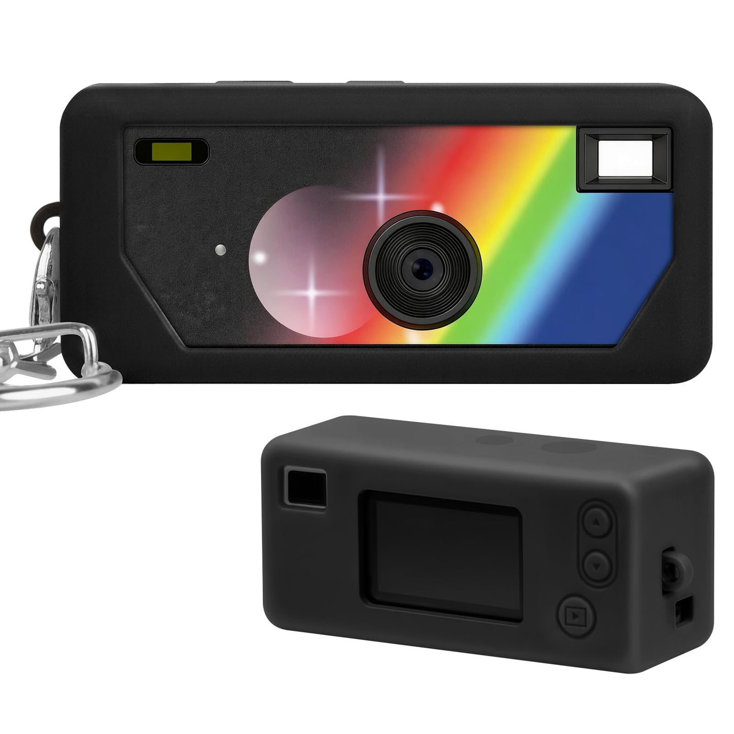PAIYULE Silicone Case for Kodak CHARMERA Keychain Digital Camera Blind Box, Photo Mini Keychain Camera Sleeve with Precise Cutouts & Scratch Protection - Camera NOT Included (Transparent)