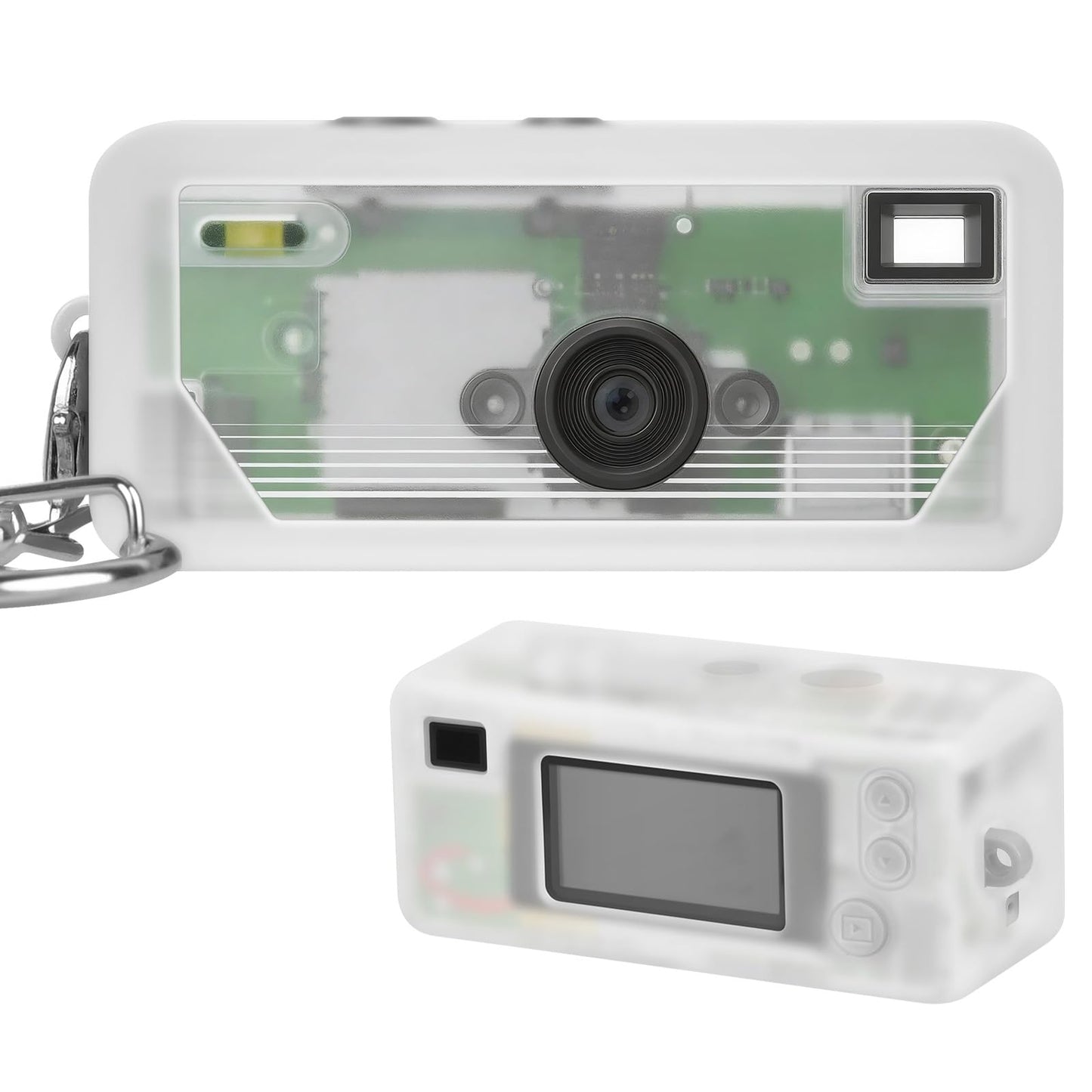 PAIYULE Silicone Case for Kodak CHARMERA Keychain Digital Camera Blind Box, Photo Mini Keychain Camera Sleeve with Precise Cutouts & Scratch Protection - Camera NOT Included (Transparent)