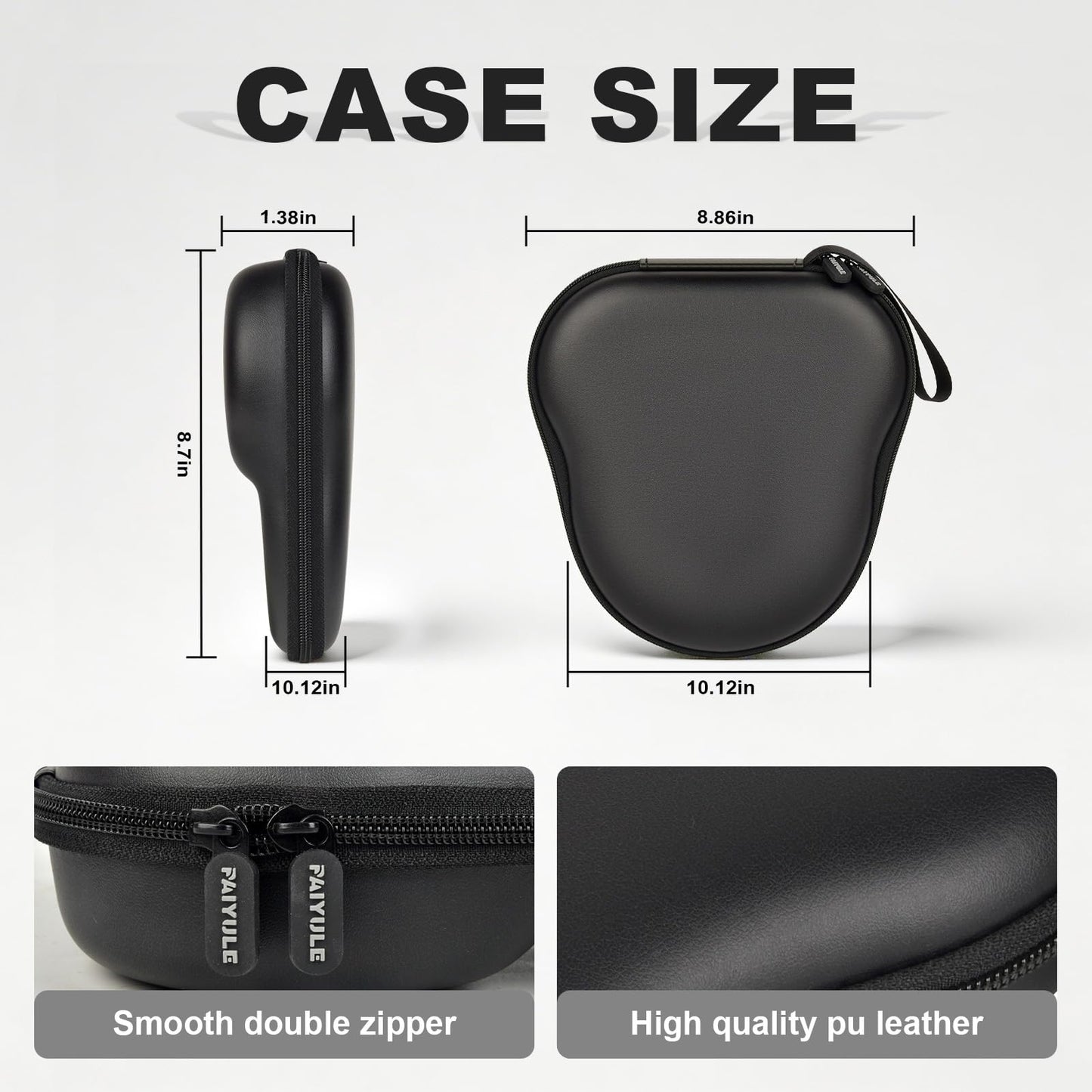 Paiyule Headphone Case for CMF by Nothing Headphone Pro Active Noise Canceling Wireless Headphones Protective Hard Shell Travel Carrying Bag with Cable Storage Compartment, Black(Case Only)