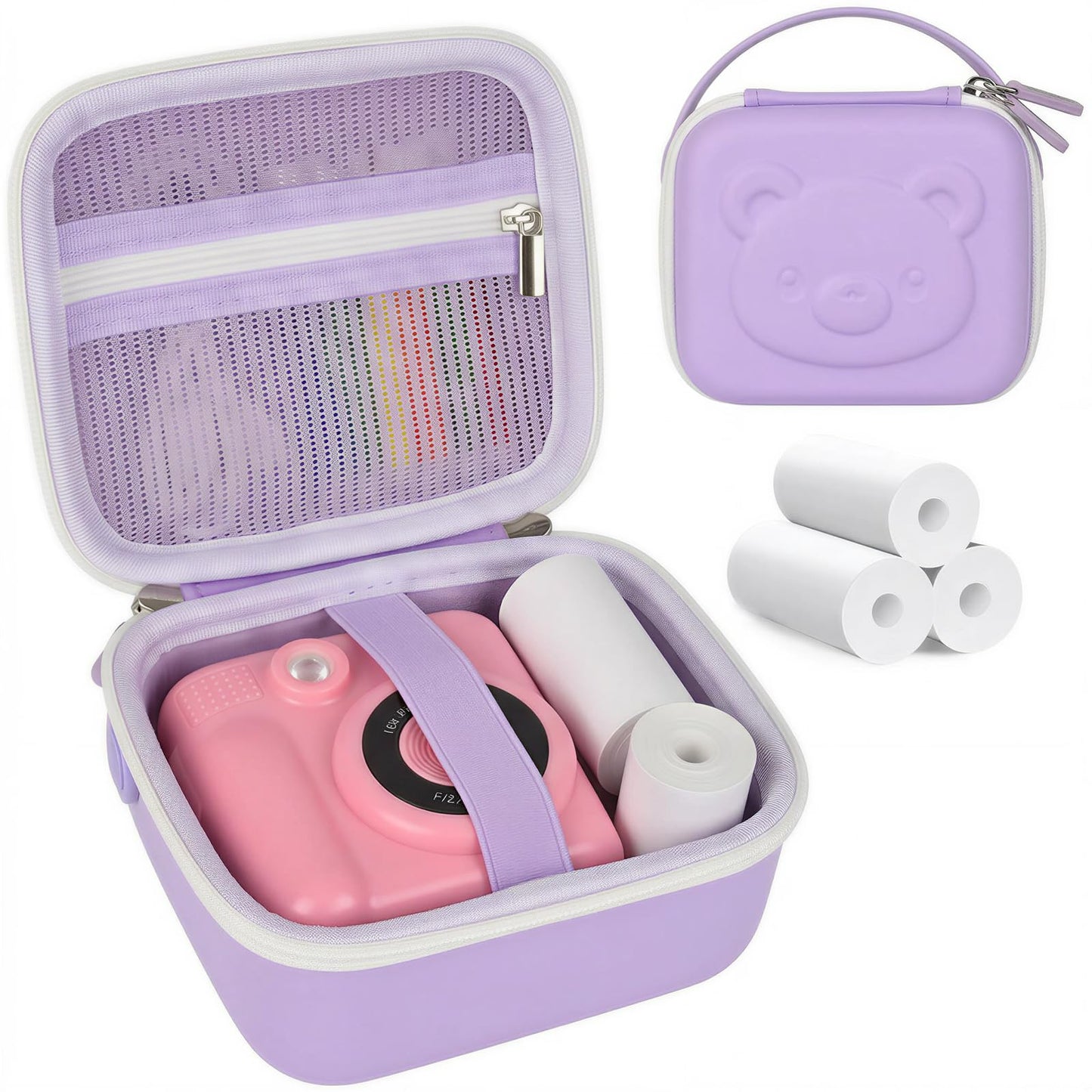 PAIYULE Kids Instant Print Camera Case Compatible with ESOXOFFORE for Dylanto for DUDUDRAGON for GKTZ for ETIKEZ for Dafotil for Careenoah Digital Video Prints Paper Bag (Box Only) Purple