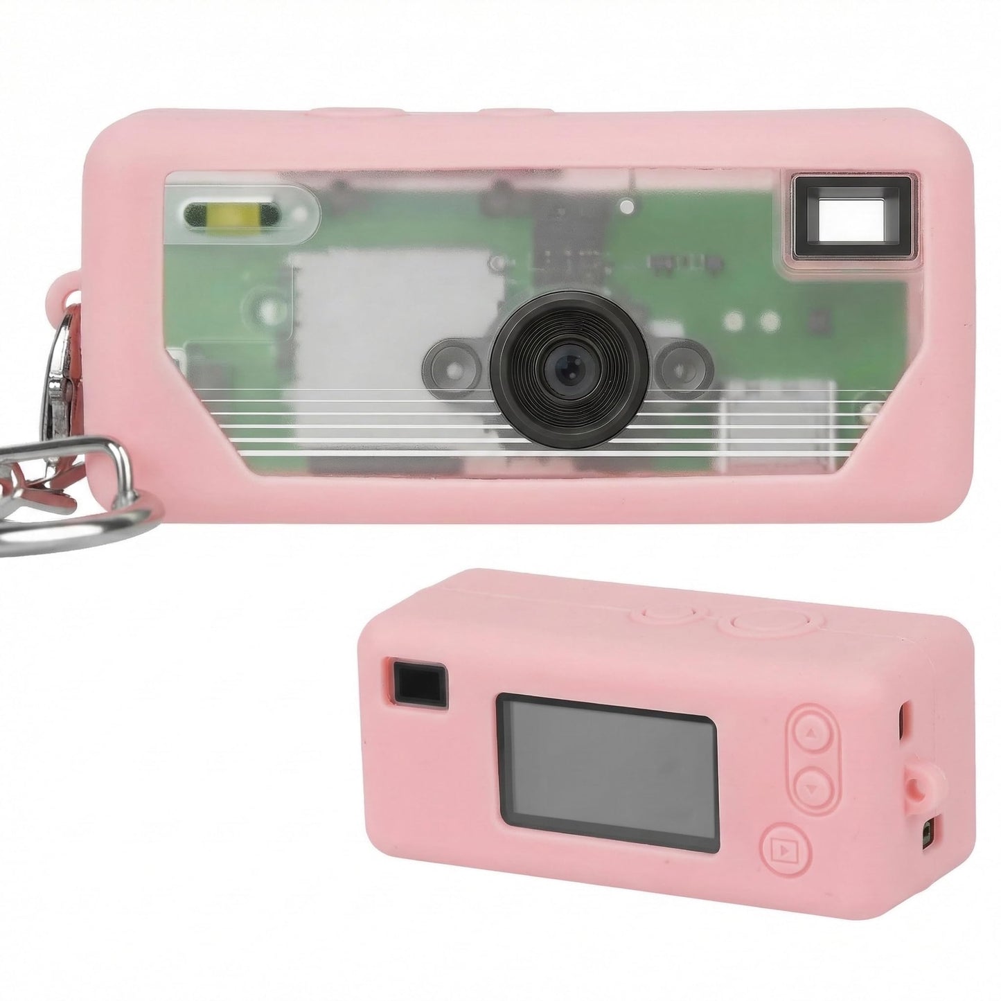 PAIYULE Silicone Case for Kodak CHARMERA Keychain Digital Camera Blind Box, Photo Mini Keychain Camera Sleeve with Precise Cutouts & Scratch Protection - Camera NOT Included (Transparent)