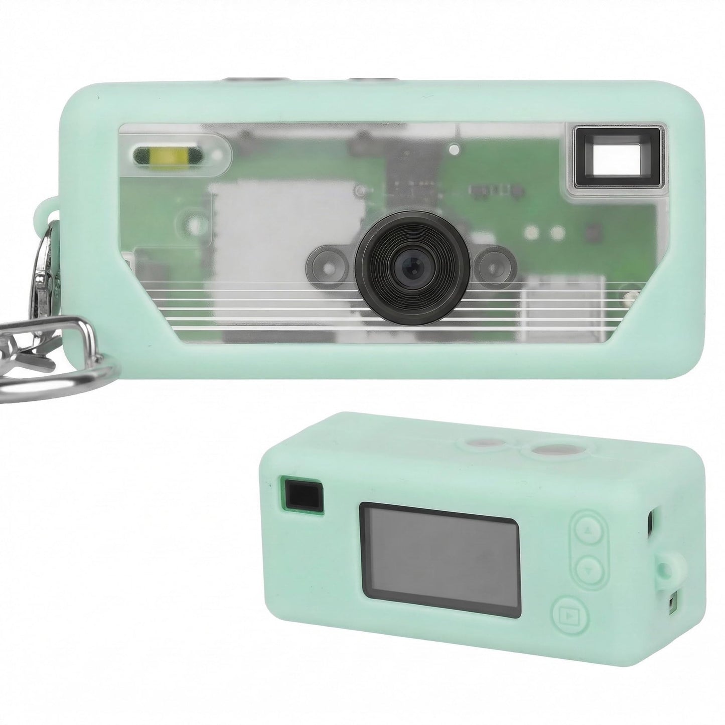 PAIYULE Silicone Case for Kodak CHARMERA Keychain Digital Camera Blind Box, Photo Mini Keychain Camera Sleeve with Precise Cutouts & Scratch Protection - Camera NOT Included (Transparent)