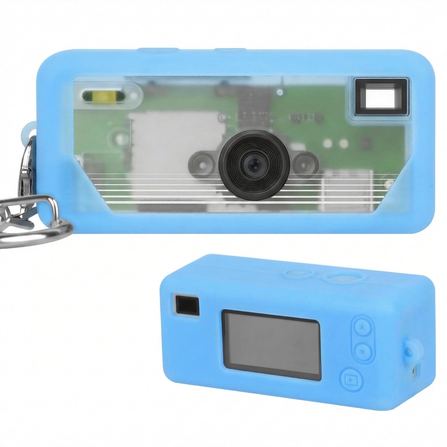 PAIYULE Silicone Case for Kodak CHARMERA Keychain Digital Camera Blind Box, Photo Mini Keychain Camera Sleeve with Precise Cutouts & Scratch Protection - Camera NOT Included (Transparent)