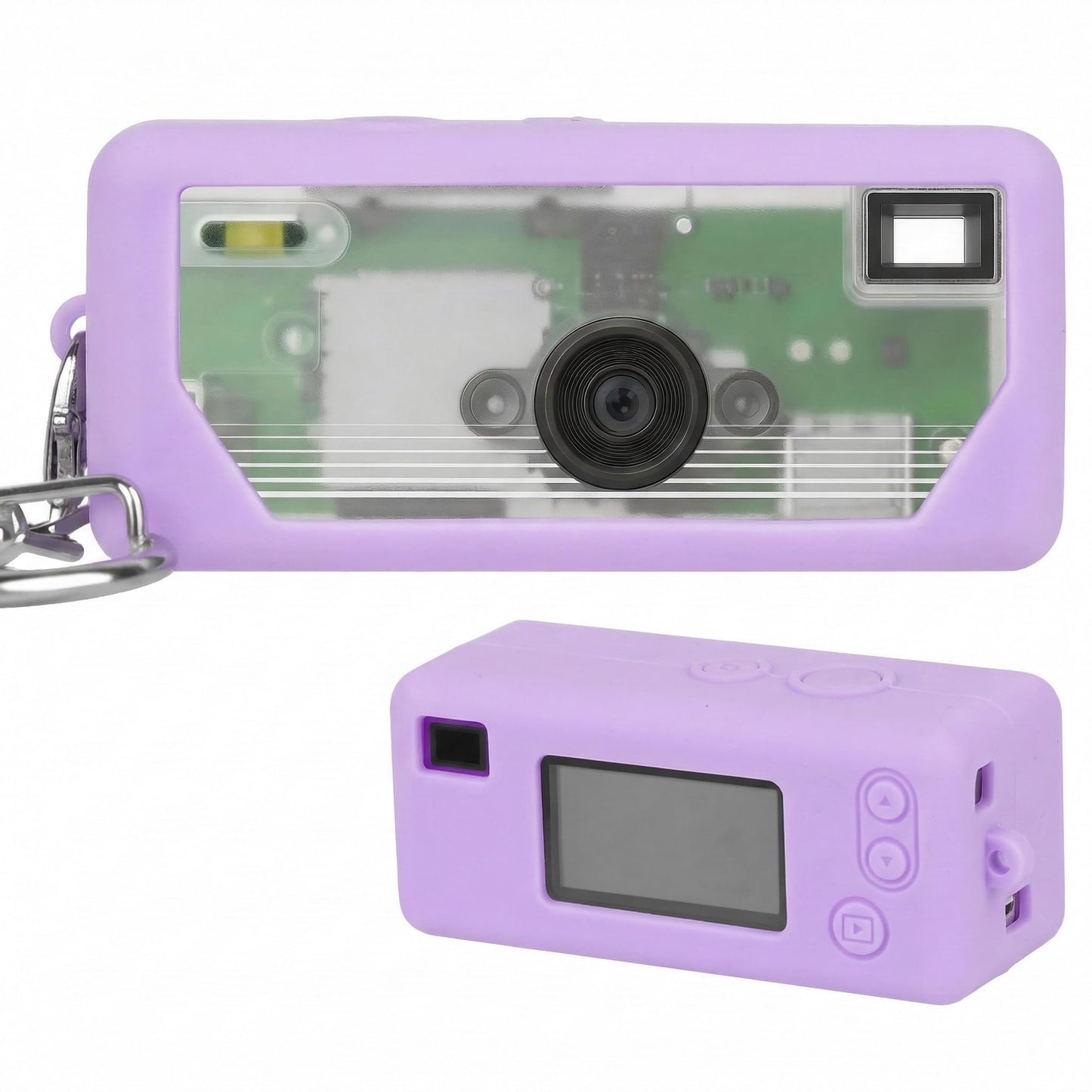 PAIYULE Silicone Case for Kodak CHARMERA Keychain Digital Camera Blind Box, Photo Mini Keychain Camera Sleeve with Precise Cutouts & Scratch Protection - Camera NOT Included (Transparent)