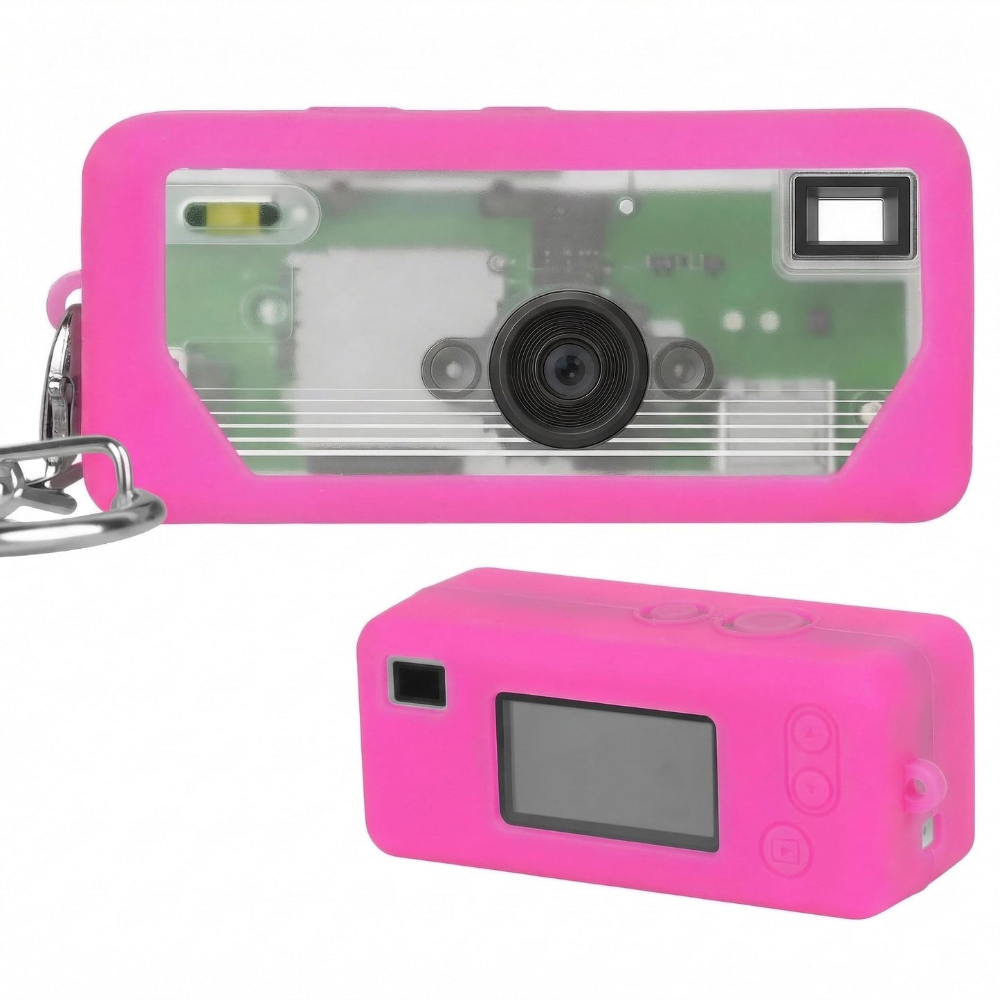 PAIYULE Silicone Case for Kodak CHARMERA Keychain Digital Camera Blind Box, Photo Mini Keychain Camera Sleeve with Precise Cutouts & Scratch Protection - Camera NOT Included (Transparent)