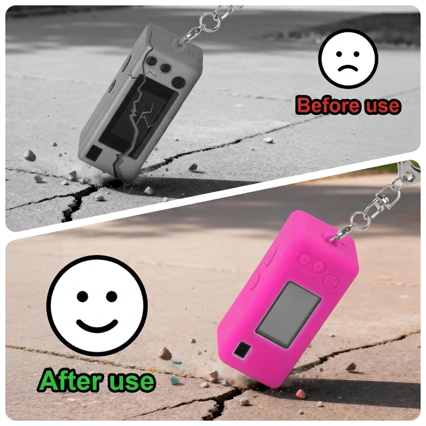 PAIYULE Silicone Case for Kodak CHARMERA Keychain Digital Camera Blind Box, Photo Mini Keychain Camera Sleeve with Precise Cutouts & Scratch Protection - Camera NOT Included (Transparent)