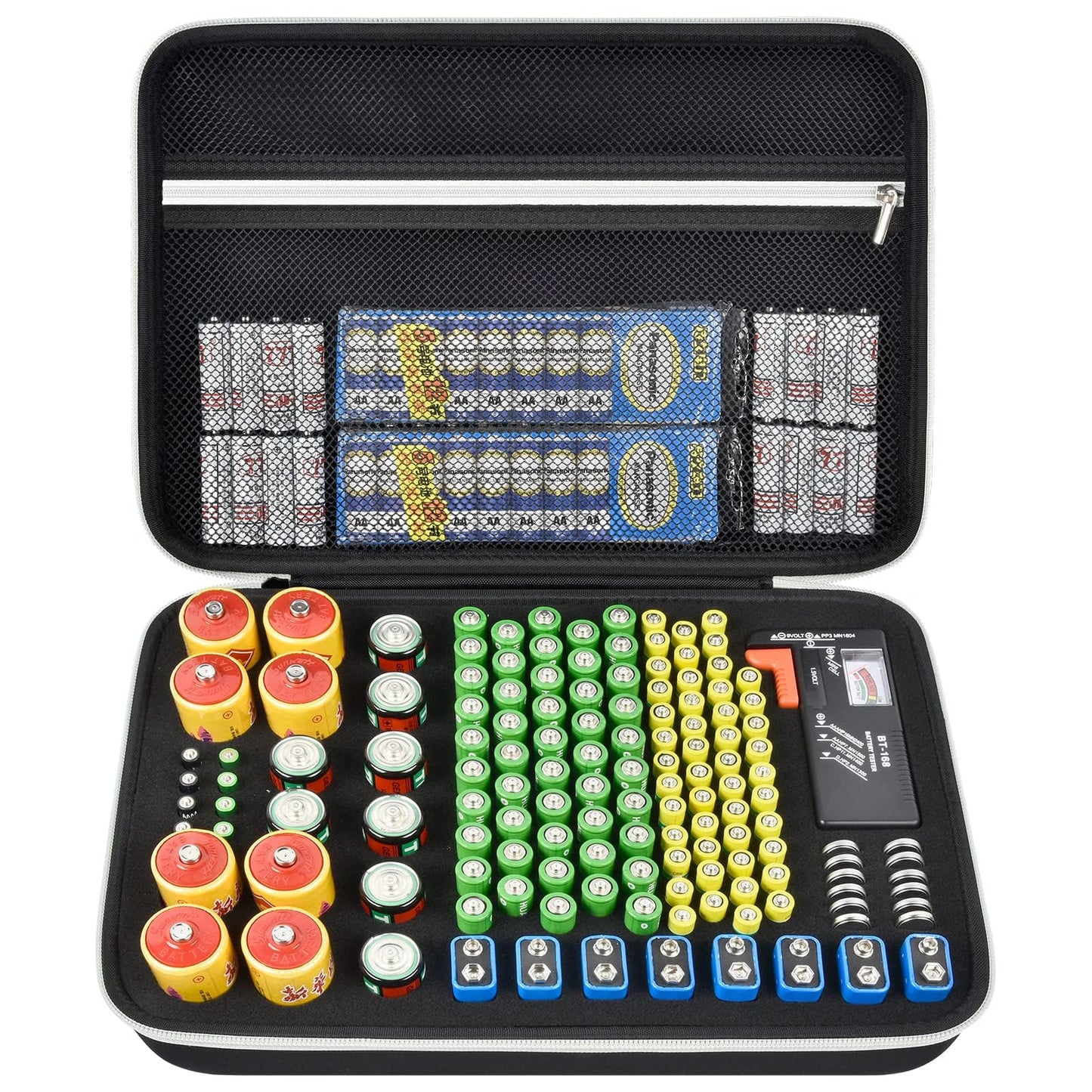 Battery Organizer Storage Box with Tester BT-168