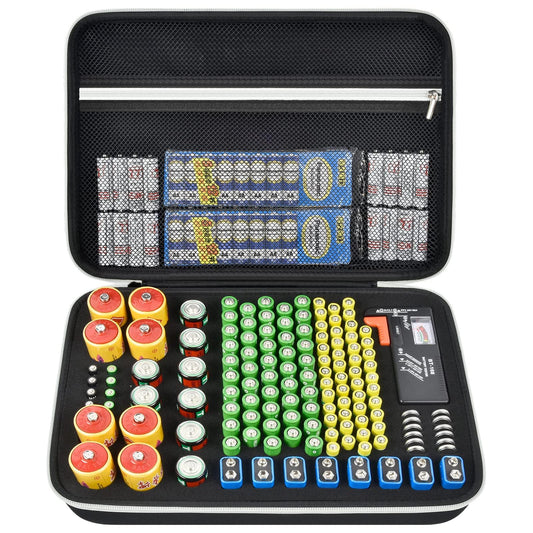 Battery Organizer Storage Box with Tester BT-168