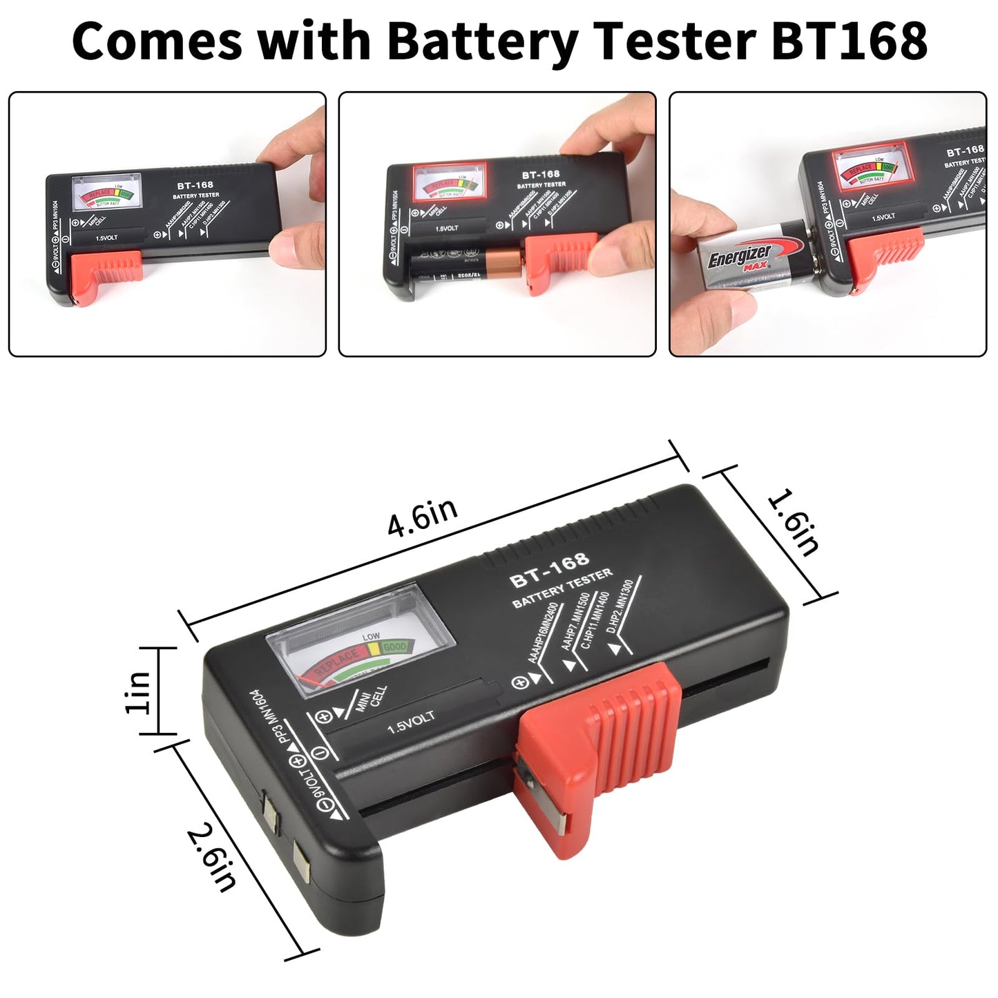 Battery Organizer Box Storage Case with Tester (Box Only)