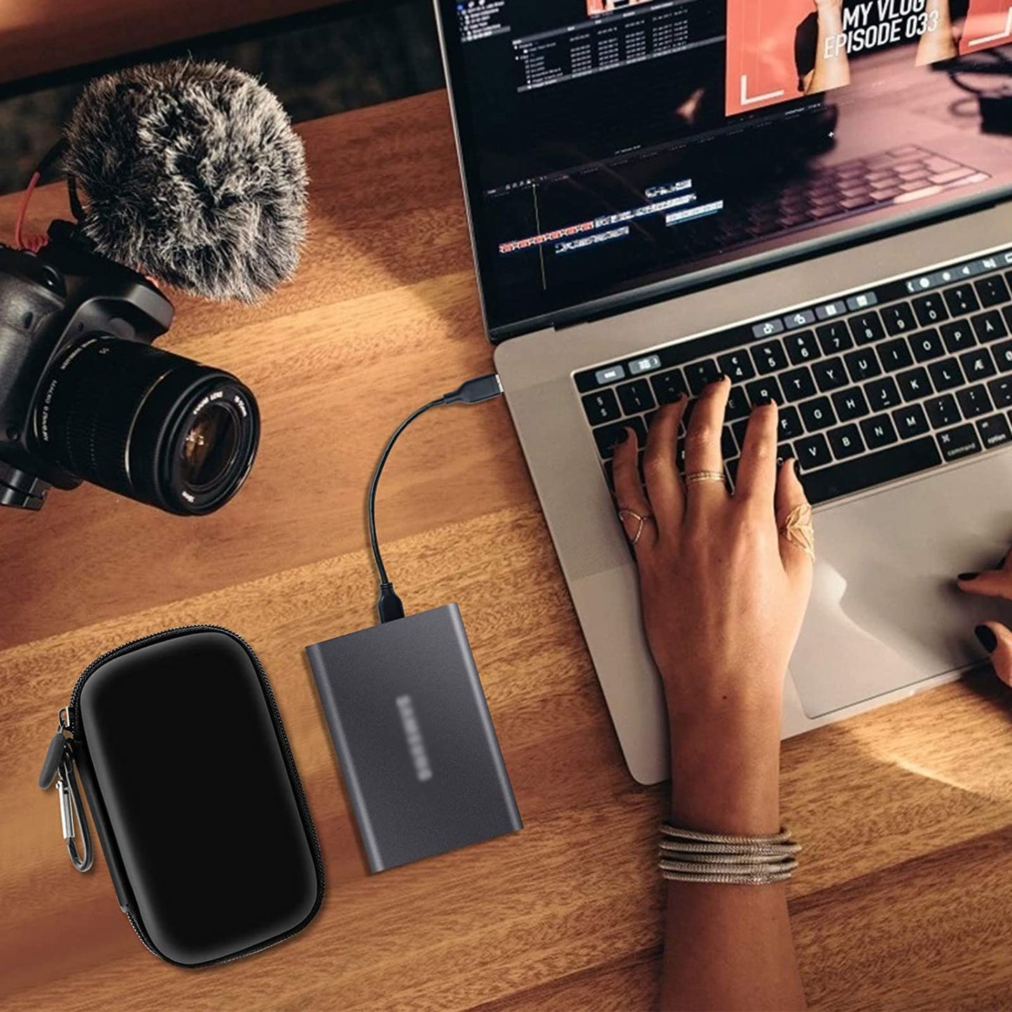 Case Compatible with Samsung T7/ T7 Touch Portable SSD 1TB 2TB 500GB USB 3.2 External Solid State Drive(Box Only)