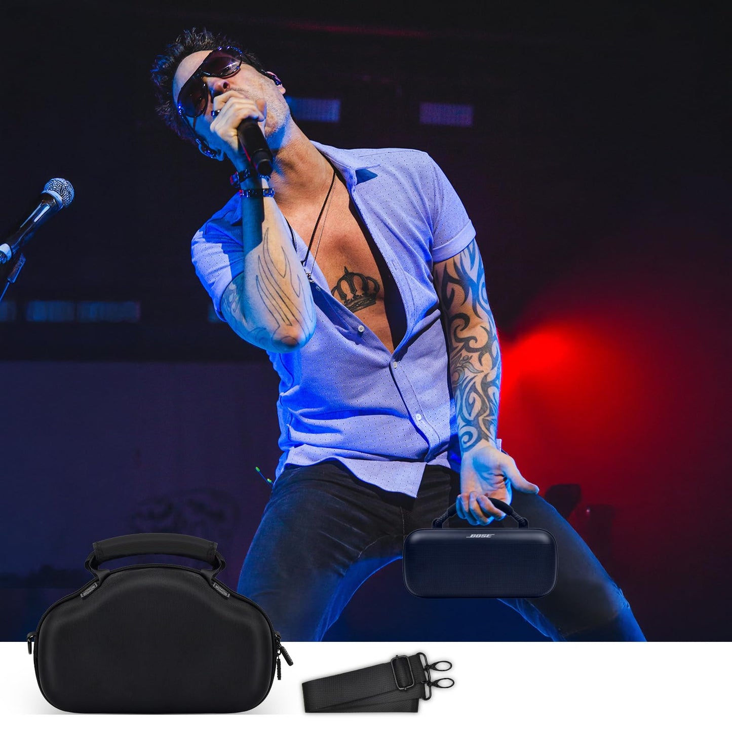 Case Compatible with Bose SoundLink Max Portable Speaker, Large Wireless Bluetooth Speaker Organizer with Carring Handle (Box Only)