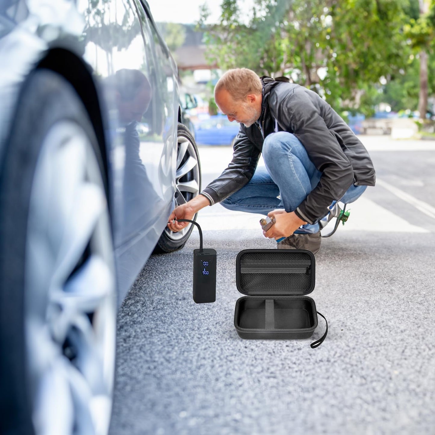 Case Compatible with Prilotte/for Hafuloky/for ILTIDE/for LOLSSA/for Lamfurart Tire Inflator (Box Only)