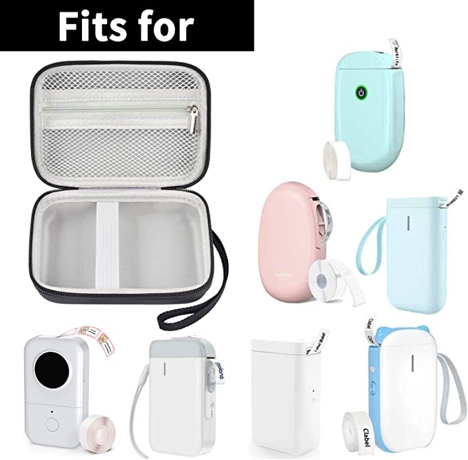 Case Compatible with Marklife P11/ for NiiMbot D11/ for Phomemo D30/ for SUPVAN E10/ for SKIO L11/ for POLONO P10/ for Smart Label Maker D11 and Tapes, Mini Sticker Printer Storage - Green (Box Only)