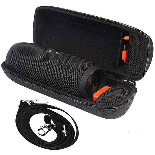 Hard Travel Case Compatible for JBL Charge 3 JBLCHARGE3BLKAM Waterproof Portable Bluetooth Wireless Speaker (Black). Extra Room for USB Cable and Charger