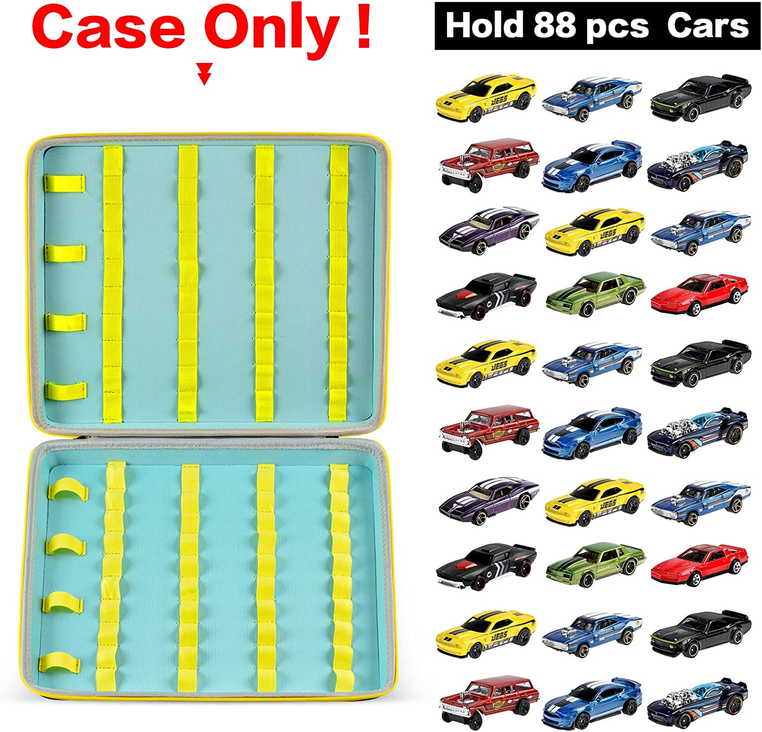 Toy Car Organizer Case: Ideal for Hot Wheels and Matchbox Cars Storage