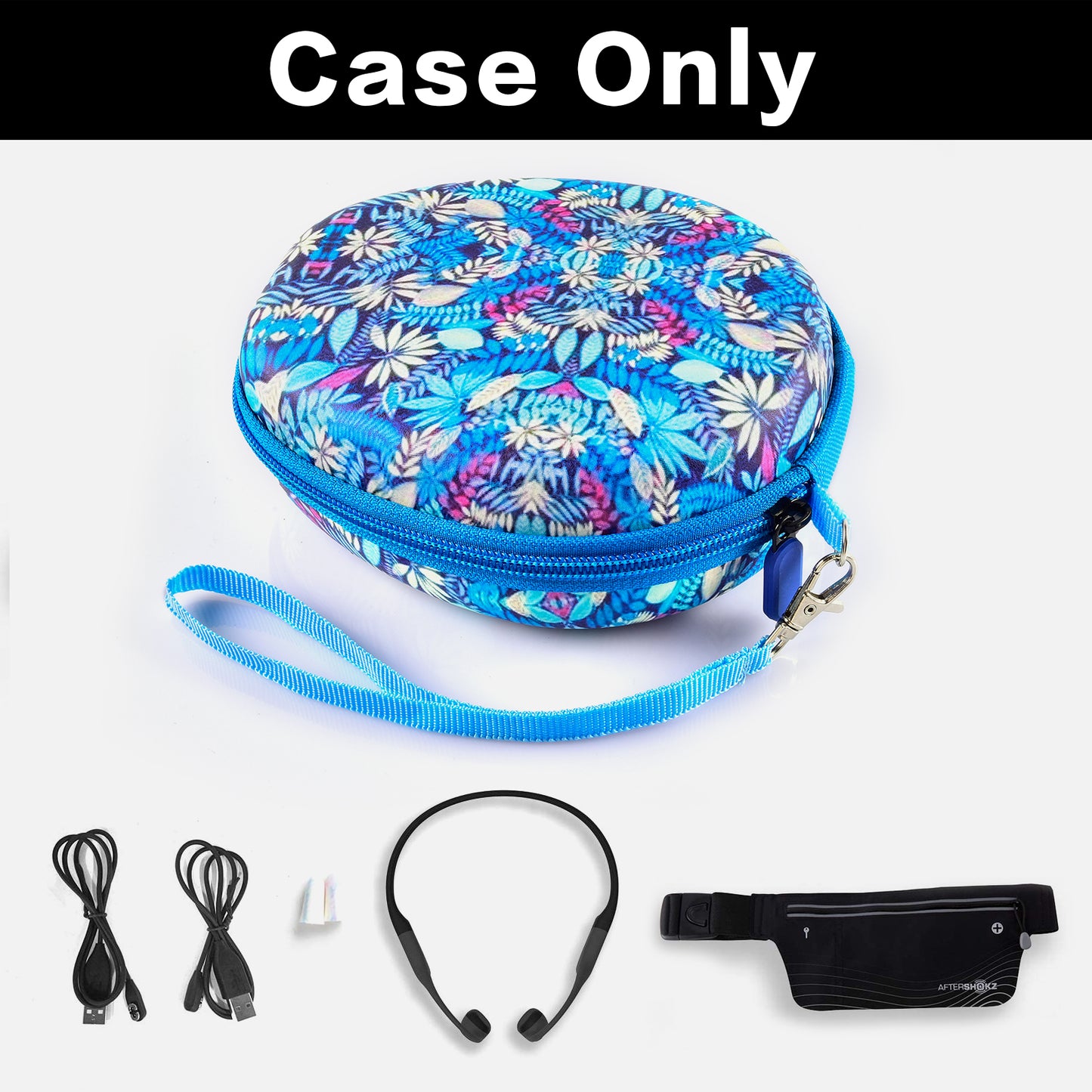 Case Compatible with AfterShokz Aeropex/ for Trekz Air/ for Titanium Mini Open Ear Wireless Bone Conduction Headphones AS650 / AS800, Storage Holder Fits for Earplugs, Cables and Accessories(Box Only)