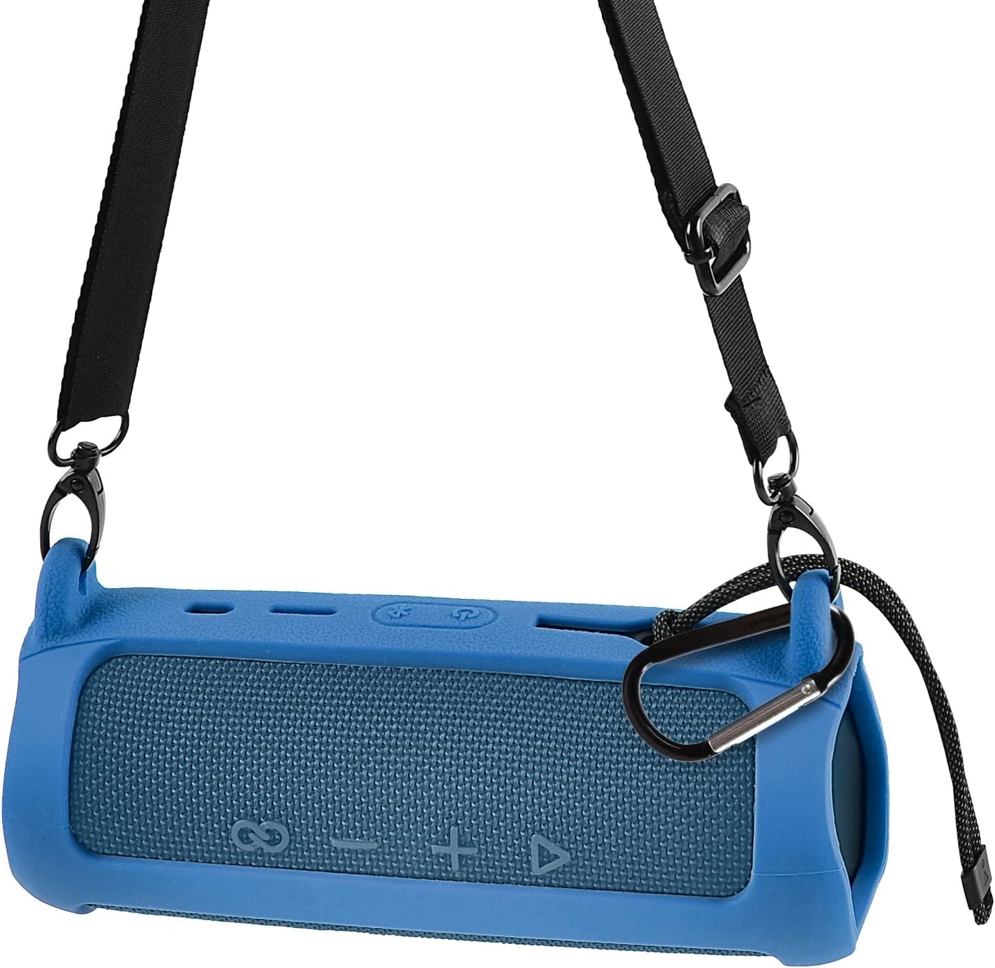 Silicone Case Compatible with JBL Flip 6 Portable Bluetooth Speaker, Gel Soft Skin Cover Waterproof Rubber Case Travel Carry Pouch with Strap (Speaker and Accessories not Included) Blue