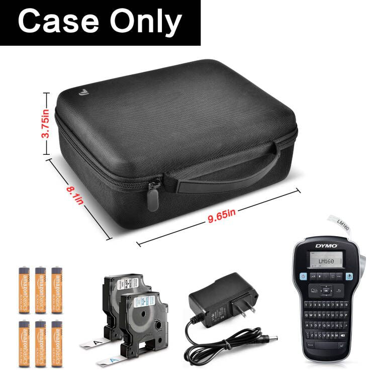 Case Compatible with DYMO Label Maker LabelManager 160/280 Portable Label Maker, Label Printer Storage Organizer for AC Adapter, Tape Cartirdges and More Accessories(Box Only)