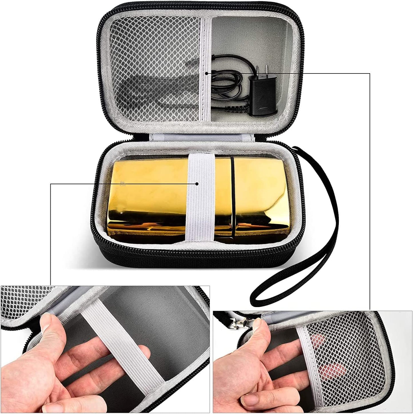 Case Compatible with BaBylissPRO GOLDFX/ ROSEFX/BLACKFX/ Collection for Barberology Cordless Metal Double Foil Shaver and Replacement Foil Cutters(Box Only)