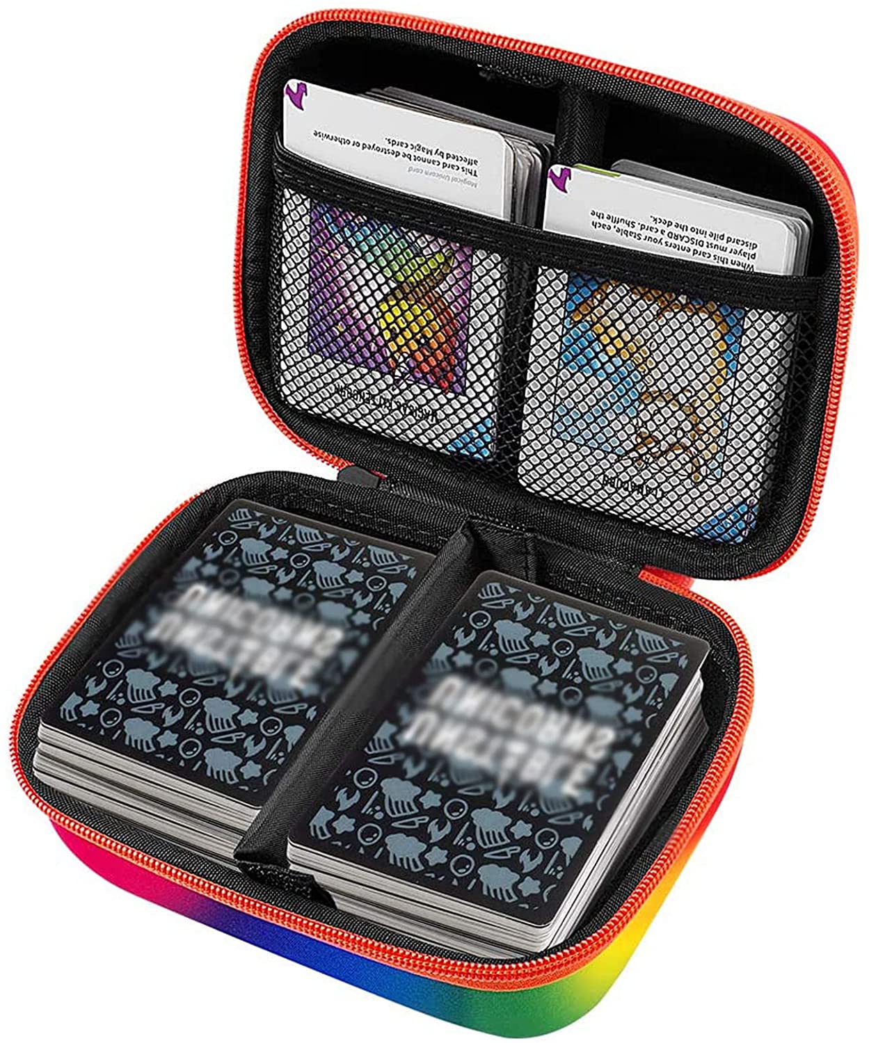 Case Compatible for Unstable Unicorns Card Game, for Legends/ for Dragons/ for NSFW/for Rainbow Apocalypse/for Adventures All Expansion Pack, Fits up to 400 Cards(Rainbow)